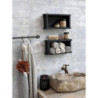 Dřevěná černá retro bedýnka Brick old black - 30*15*10 cm