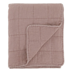 Růžový přehoz s opraným vzhledem Aix Vintage Quilt - 130*180 cm