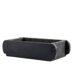 Dřevěná černá retro bedýnka Brick old black - 30*15*10 cm