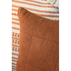 Terakotový povlak na polštář s opraným vzhledem Aix Vintage Quilt - 60*40 cm