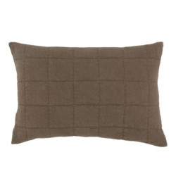 Hnědý povlak na polštář s opraným vzhledem Aix Vintage Quilt - 60*40 cm