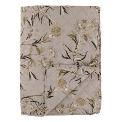 Béžový přehoz s květinovým vzorem Aix Vintage Quilt - 130*180 cm