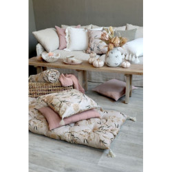 Béžová matrace s květinovým vzorem Aix Vintage Quilt - 70*180 cm