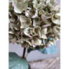 Dekorace umělá zelená květina Hortenzie Hydrangea dusty green - 80 cm