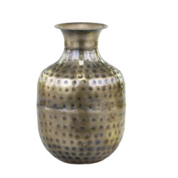 Mosazná antik kovová váza Vase for Deco - Ø 10*16 cm