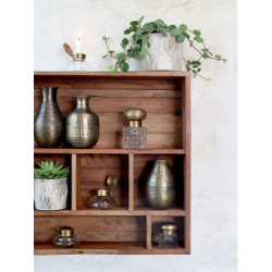Mosazná antik kovová váza Vase for Deco - Ø 10*16 cm