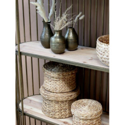 Mosazná antik kovová váza Vase for Deco - Ø 10*16 cm