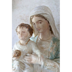 Dekorační opálová socha panenky Marie Madona - 19*19*57 cm