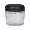 Skleněná dóza s černým šroubovacím  víčkem Storage Jam - Ø 8*9 cm/ 0,26l