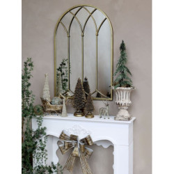 Mosazná antik kovová nástěnná dekorace mašle Bow - 24*6*31 cm
