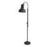 Černá antik kovová stojací lampa s patinou Factory - 175 cm / E27/ 60W