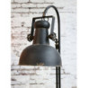 Černá antik kovová stojací lampa s patinou Factory - 175 cm / E27/ 60W