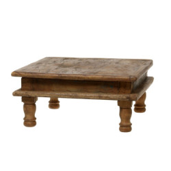 Hnědý dřevěný podstavec / stůl Grimaud Unit - 37*37*17 cm