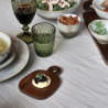 Set 4ks hnědé dřevěné mangové prkénko Tapas Tours - 15*15 cm