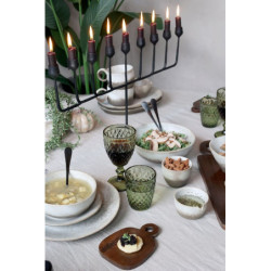 Set 4ks hnědé dřevěné mangové prkénko Tapas Tours - 15*15 cm