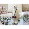 Vánoční dekorace stojící medvěd s bubínkem Bear Drum - 12*12*25 cm