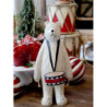 Vánoční dekorace stojící medvěd s bubínkem Bear Drum - 12*12*25 cm