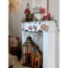 Vintage nástěnný obraz s autem a led světýlky Merry Bright - 60*2,5*60 cm