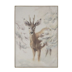 Nástěnná mapa srnec na plátně Deer - 53*3,5*77 cm