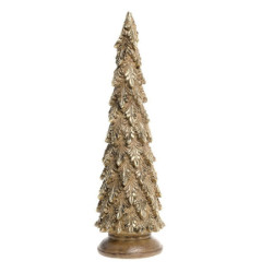 Mosazný antik dekorační vánoční stromek Willon - Ø 8*31 cm