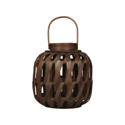 Mocca dřevěná lucerna Braind - Ø24*27 cm