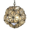 Mosazno-skleněný antik lustr Glassio - 43*51 cm/ E14/ 8W