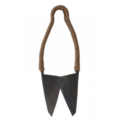 Dekorační retro nůžky omotané kůží  - 6*23cm