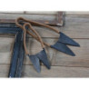 Dekorační retro nůžky omotané kůží  - 6*23cm