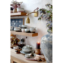 Béžovo-šedý rustikální jídelní talíř Valence Dusty Stone - Ø 27*3 cm