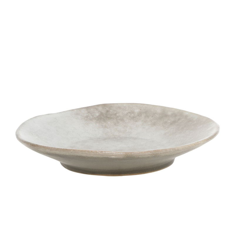 Béžovo-šedý rustikální dezertní talíř Valence Dusty Stone - Ø 19*4cm