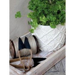 Dekorační retro nůžky omotané kůží  - 6*23cm