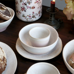 Béžovo-růžová rustikální miska Valence Dusty Rose - Ø 15*6 cm / 570 ml