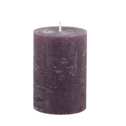 Fialová široká svíčka Macon Rustic plum - Ø 7*10cm/ 40h
