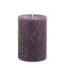 Fialová široká svíčka Macon Rustic plum - Ø 7*10cm/ 40h