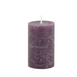 Fialová široká svíčka Macon Rustic plum - Ø 5*8cm/ 16h