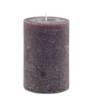 Fialová široká svíčka Macon Rustic plum - Ø 10*15cm/ 90h