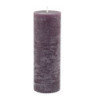 Fialová široká svíčka Macon Rustic plum - Ø 7*20cm/ 80h