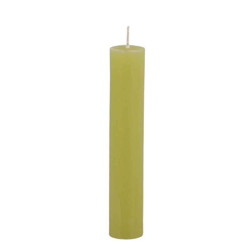Mechová úzká krátká svíčka Short dinner moss - Ø 2 *11cm / 4h