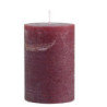 Červená široká svíčka Macon Rustic red - Ø 10*15cm/ 90h