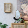 Přírodní dřevěná skříňka na klíče s výpletem French Old - 27*7*39 cm
