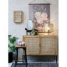 Přírodní dřevěná skříňka na klíče s výpletem French Old - 27*7*39 cm