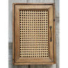 Přírodní dřevěná skříňka na klíče s výpletem French Old - 27*7*39 cm