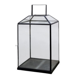 Černá antik kovová lucerna Factory L - 32*32*60 cm