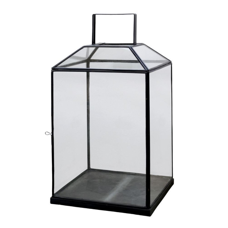 Černá antik kovová lucerna Factory L - 32*32*60 cm