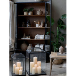 Černá antik kovová lucerna Factory XL - 42*42*72 cm