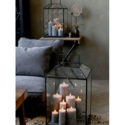 Černá antik kovová lucerna Factory XL - 42*42*72 cm