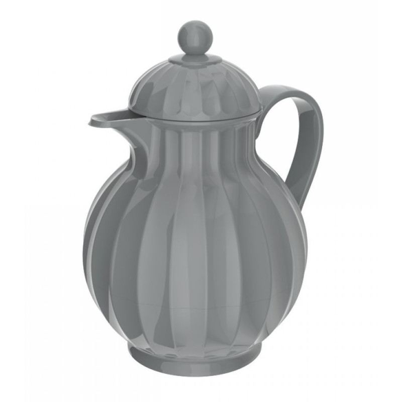 Šedá baňatá termoska 0,6l - 20*17*23 cm