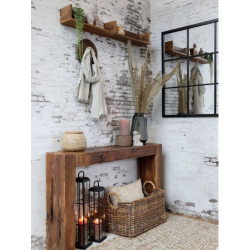 Černá antik kovová vysoká lucerna Factory - 13*13*60 cm