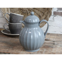 Šedá baňatá termoska 0,6l - 20*17*23 cm