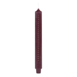 Červená adventní svíčka s čísly 1-24 Advent Candle - Ø 3*29cm / 20h